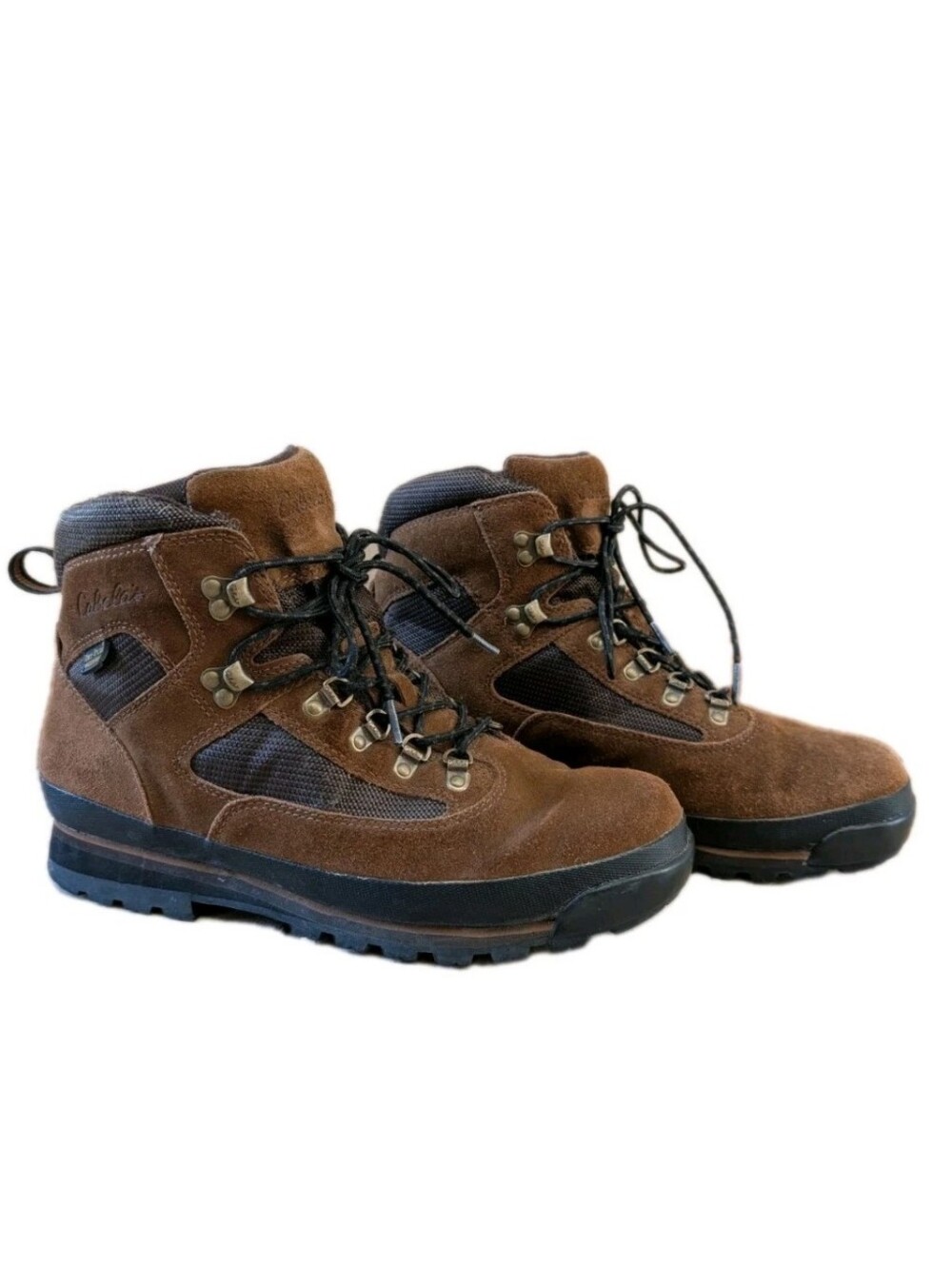 Cabela's Men's Waterproof Hiking Boots Dry Plus Brown Suede Size 10.5 EE Wide